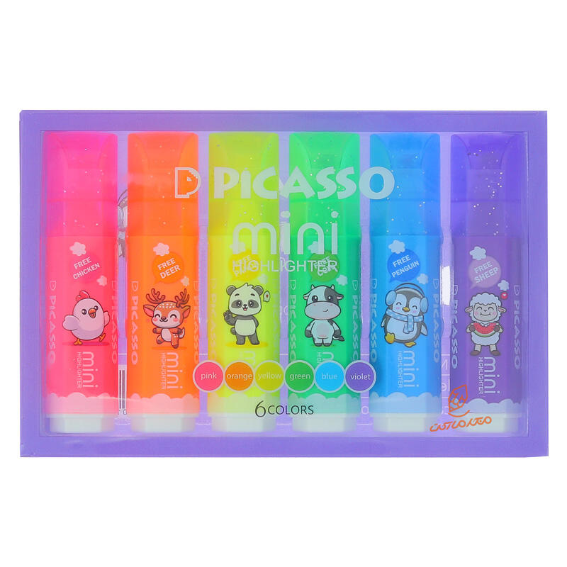 ماژیک هایلایتر مینی 6 رنگ پیکاسو