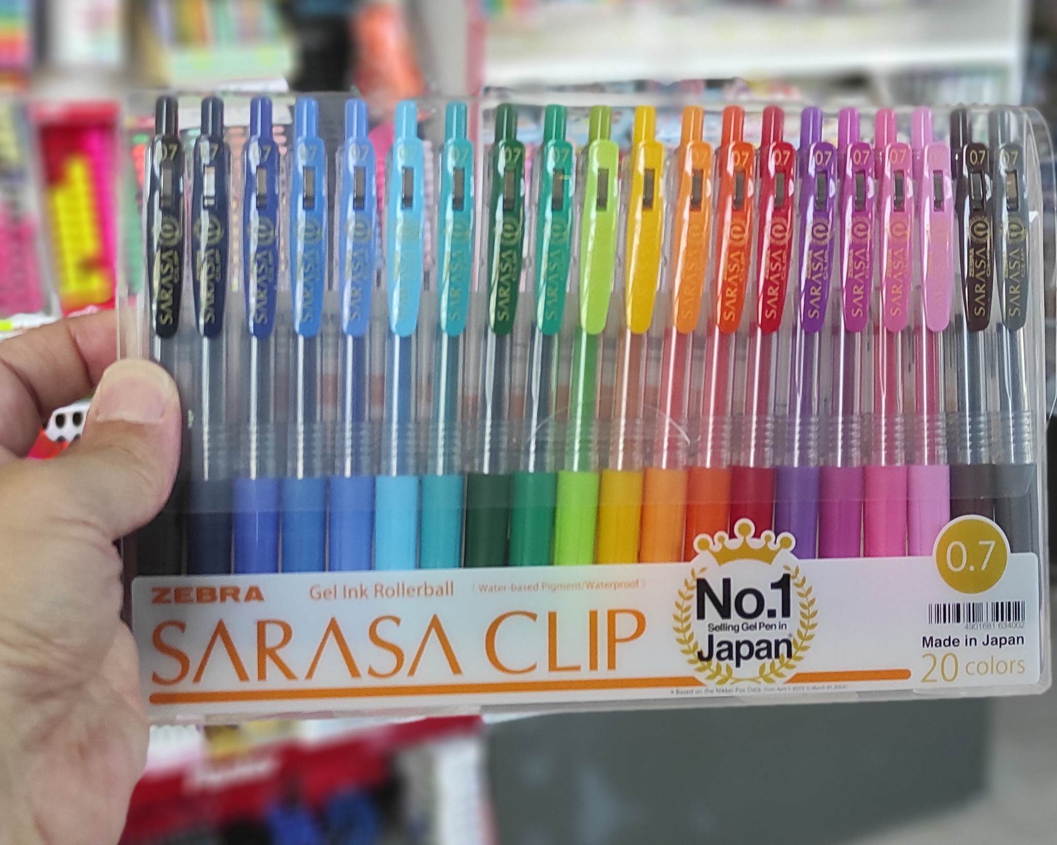 ست روان نویس ژله‌ای زبرا ساراسا کلیپ 20 رنگ Zebra Sarasa Clip