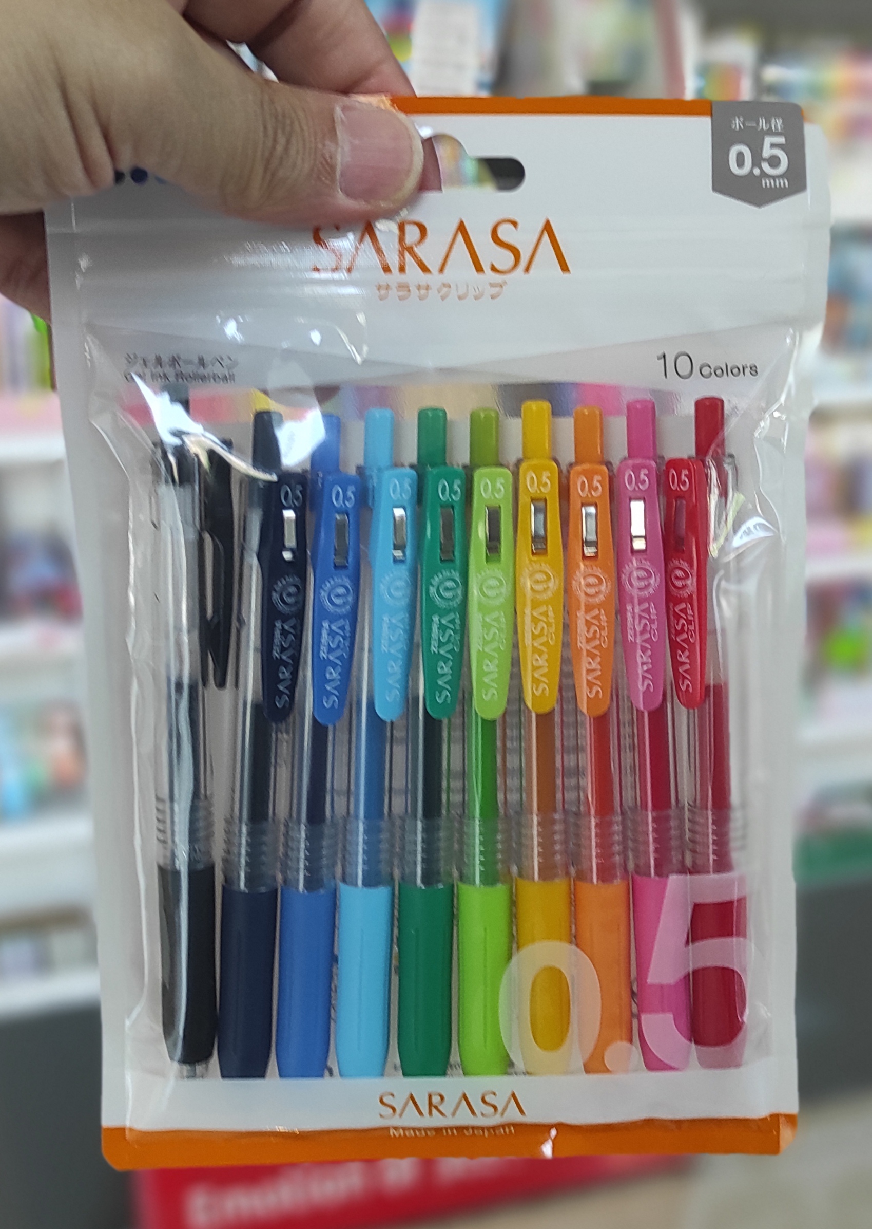 روان نویس ژله‌ای زبرا ساراسا 10 رنگ Zebra Sarasa Clip